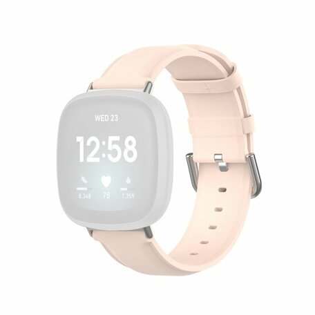 Fitbit Versa 3/4 & Sense 1/2 Lederband - Hellrosa