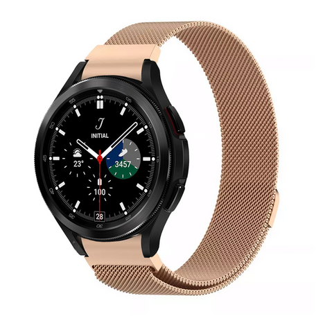 Samsung Galaxy Watch 4 Classic - 42mm / 46mm - Milanaise Armband (runder Anschluss) - Champagner Gold