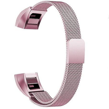 FitBit Alta HR - Milanaise-Armband - Größe: Groß - Roségold