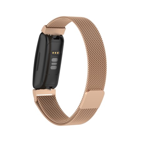 Fitbit Inspire 2 & Ace 3 Milanaise Armband - Größe: Klein - Champagner Gold