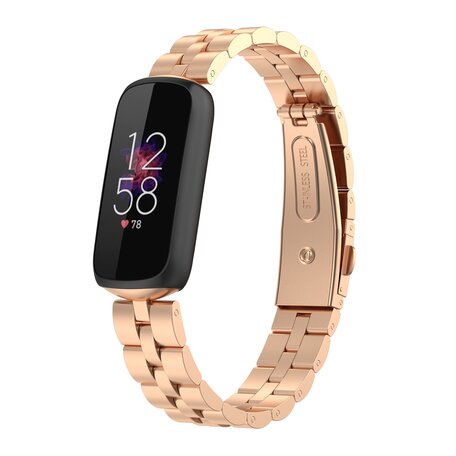 Fitbit Luxe - Stahlgliederband - Roségold