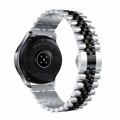 Stahlband - Silber/Schwarz - Samsung Galaxy Watch Active 2