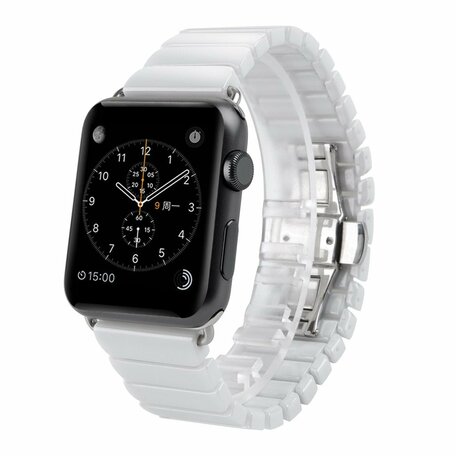 Gliederarmband Keramikband - Weiß - Geeignet für Apple Watch 42mm / 44mm / 45mm / 49mm