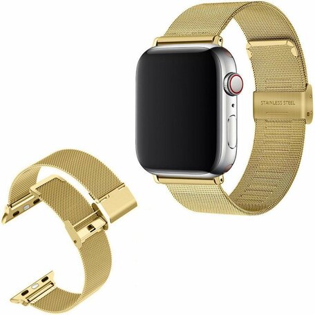Milanaise Loop Armband - Gold - Geeignet für Apple Watch 42mm / 44mm / 45mm / 49mm