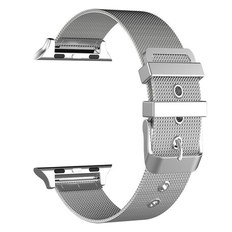 Milanaise mit Schnallenarmband - Silber - Geeignet für Apple Watch 42mm / 44mm / 45mm / 49mm