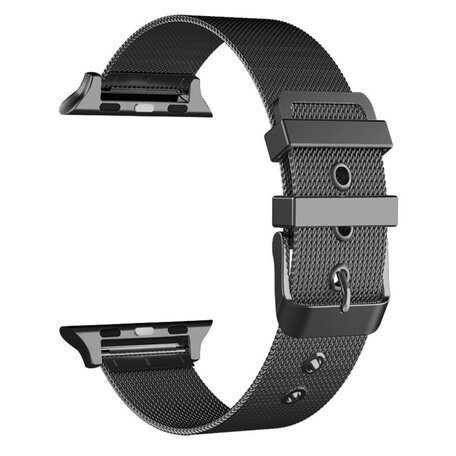Milanaise mit Schnallenarmband - Schwarz - Geeignet für Apple Watch 42mm / 44mm / 45mm / 49mm
