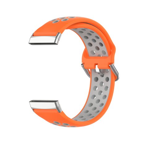Fitbit Versa 3 & 4 / Sense 1 & 2 - Sport Edition - Groß - Orange + Grau