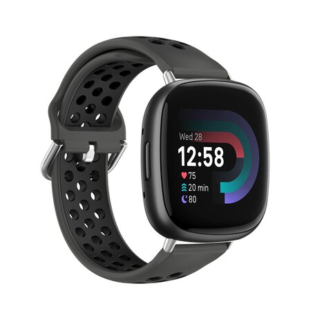 Fitbit Versa 3 & 4 / Sense 1 & 2 - Sport Edition - Groß - Schwarz