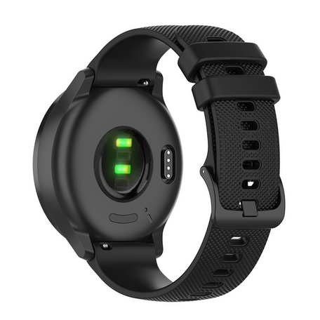 Garmin Vivoactive 4s / Venu 2s / Vivomove 3s / Forerunner 255s - Sportarmband mit Muster - Schwarz