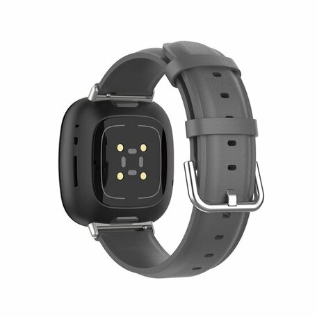 Fitbit Versa 3/4 & Sense 1/2 Lederband - Dunkelgrau