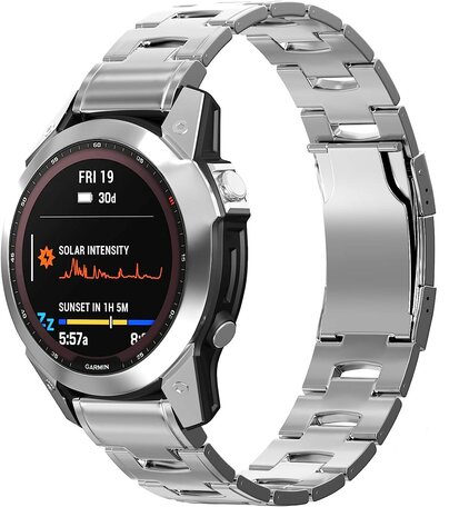 Titanium Gliederarmband - Silber - Garmin Fenix 7X / 6X / 5X