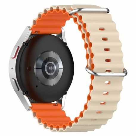 Ocean Style Armband - Beige / Orange - Samsung Galaxy Watch 5 (Pro) - 40mm / 44mm / 45mm