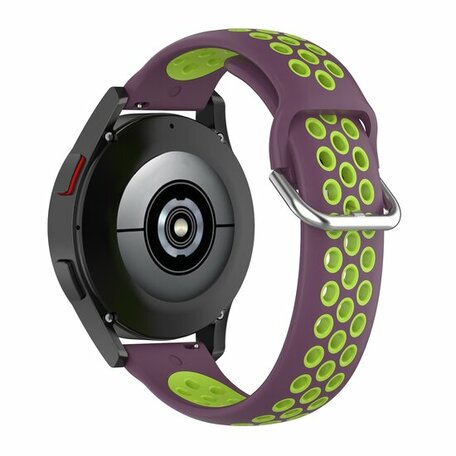 Silikon-Sportband mit Schnalle - Lila + Grün - Samsung Galaxy Watch 5 (Pro) - 40mm / 44mm / 45mm