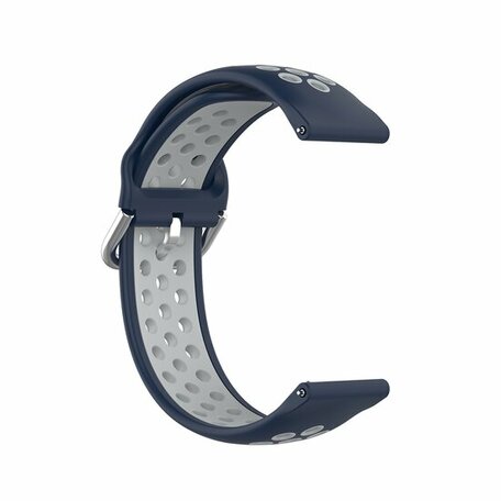 Silikon-Sportband mit Schnalle - Dunkelblau + Grau - Samsung Galaxy Watch 5 (Pro) - 40mm / 44mm / 45mm
