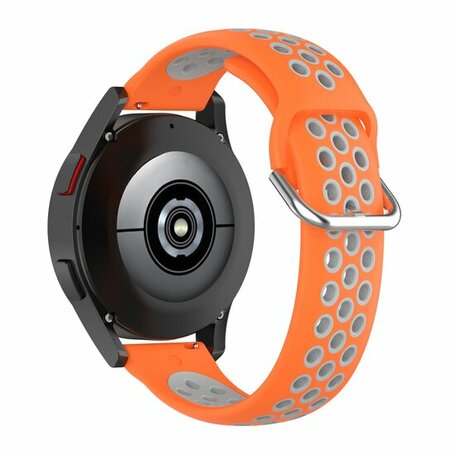 Silikon-Sportband mit Schnalle - Orange + Grau - Samsung Galaxy Watch 5 (Pro) - 40mm / 44mm / 45mm