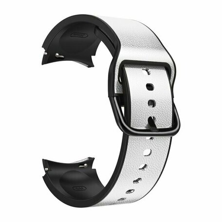 2 in 1 Silikon/Lederband - Grau - Samsung Galaxy Watch 5 (Pro) - 40mm / 44mm / 45mm