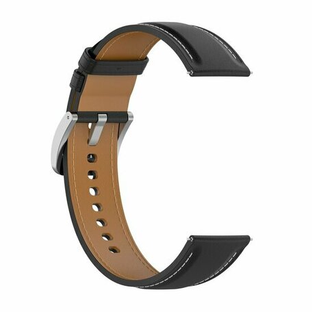 Samsung Galaxy Watch - 46mm / Samsung Gear S3 - Luxus-Lederarmband - Schwarz