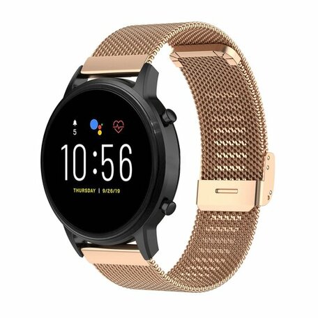 Samsung Galaxy Watch - 46mm / Samsung Gear S3 - Milanaise Armband mit Schließe - Champagner Gold