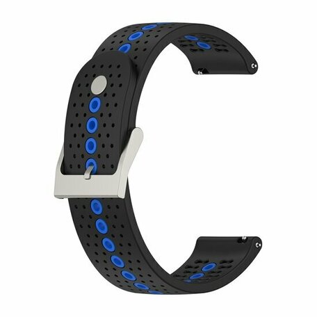 Samsung Galaxy Watch - 46mm / Samsung Gear S3 - Dot Pattern Armband - Schwarz mit blau