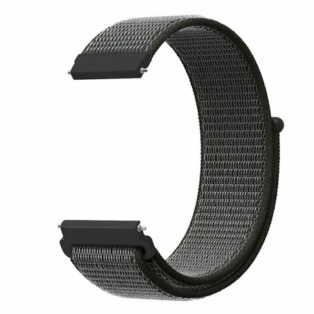 Samsung Galaxy Watch - 46mm / Samsung Gear S3 - Sport Loop Armband - Dunkelgrün mit grauem Band
