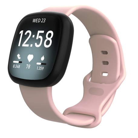 Fitbit Versa 3 & 4 / Sense 1 & 2 Sportarmband - Sand Pink - Größe: S/M