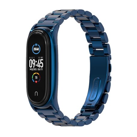 Metallgliederarmband für Xiaomi Mi Band 3/4/5/6/7 - Blau