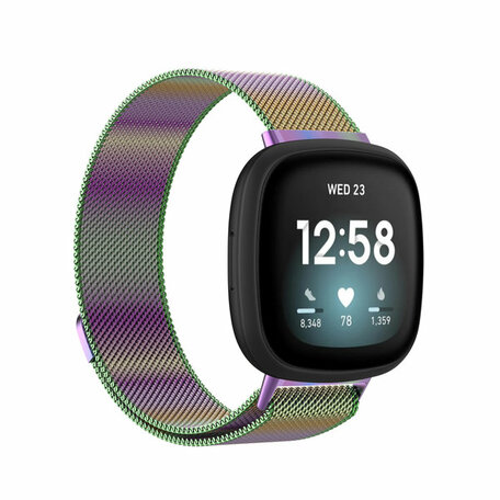 Fitbit Versa 3 & Sense 1 milanaise Armband - Small - Multicolour