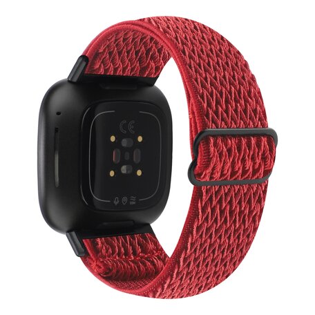 Fitbit Versa 3/4 & Sense 1/2 Nylon Laufband - Rot