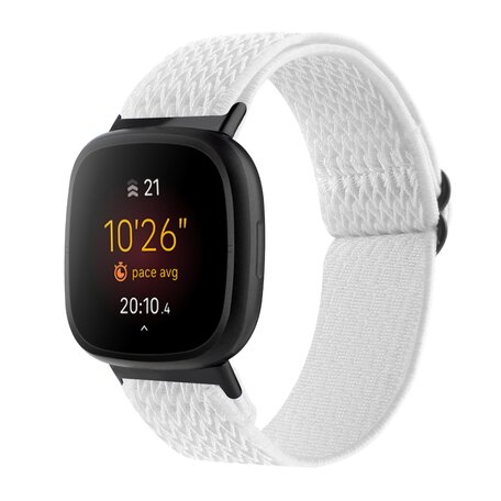 Fitbit Versa 3/4 & Sense 1/2 Nylon Laufband - Weiß