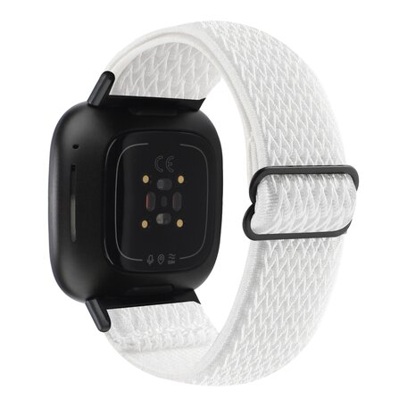 Fitbit Versa 3/4 & Sense 1/2 Nylon Laufband - Weiß