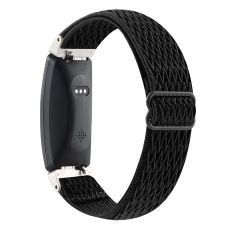 FitBit Inspire 2 Elastisches Solo-Schleifen-Nylonband - Schwarz