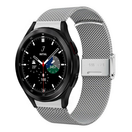 Samsung Galaxy Watch 4 Classic - 42mm & 46mm - Milanaise-Armband mit Schließe - Silber