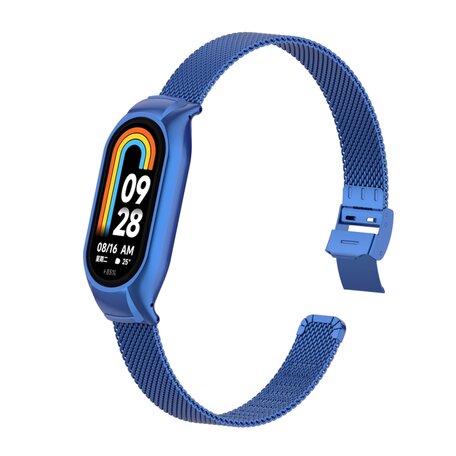 Milanaise Band mit Gehäuse - Blau - Xiaomi Smart band 8