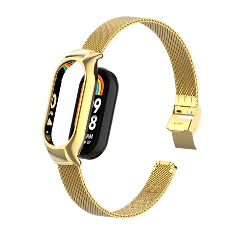 Milanaise Band mit Gehäuse - Gold - Xiaomi Smart band 8