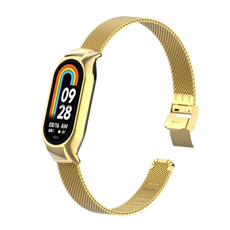 Milanaise Band mit Gehäuse - Gold - Xiaomi Smart band 8