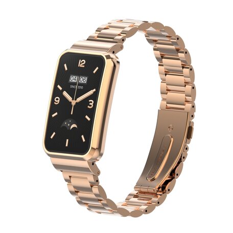 Metallgliederband mit Gehäuse - Champagner Gold - Xiaomi Smart band 7 Pro