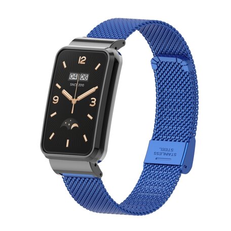 Milanaise Band mit Gehäuse - Blau - Xiaomi Smart band 7 Pro