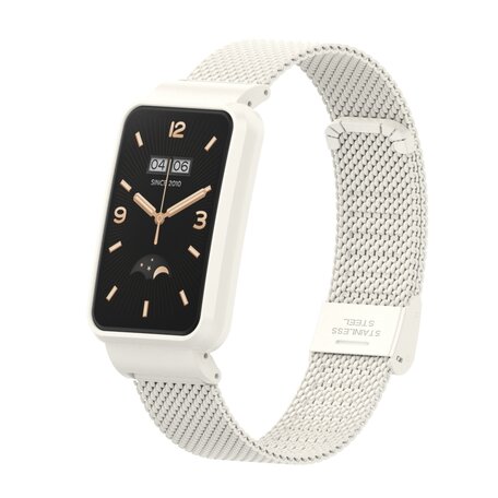 Milanaise Band mit Gehäuse - Weiß - Xiaomi Smart band 7 Pro