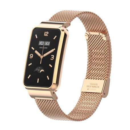 Milanaise Band mit Gehäuse - Champagner Gold - Xiaomi Smart band 7 Pro