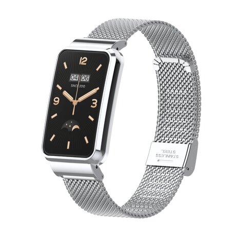 Milanaise Band mit Gehäuse - Silber - Xiaomi Smart band 7 Pro