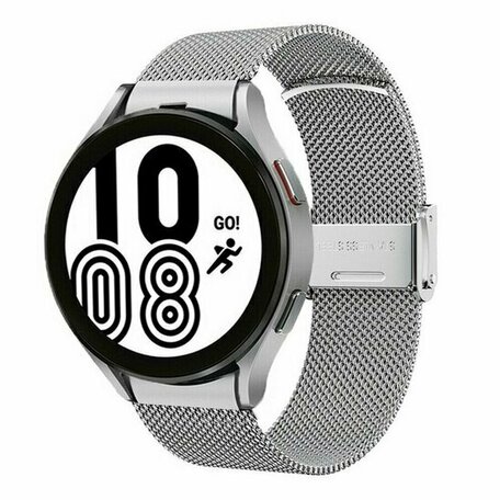 Milanaise-Armband mit Schließe - Silber - Samsung Galaxy Watch 6 - 40mm & 44mm