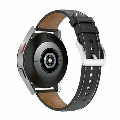 Luxuriöses Lederarmband - Schwarz - Samsung Galaxy Watch 6 - 40mm & 44mm