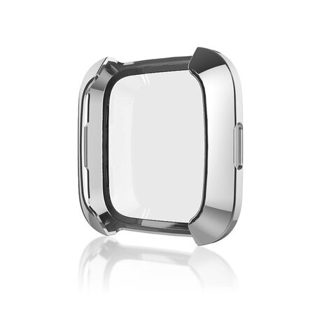 Fitbit Versa 1 weiche TPU-Hülle (vollständig geschützt) - Silber