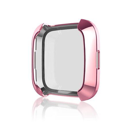 Fitbit Versa 1 weiche TPU-Hülle (vollständig geschützt) - Rosa