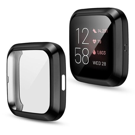 Fitbit Versa 2 Soft TPU Fall (vollständig geschützt) - Schwarz