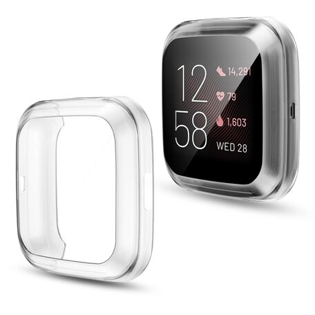 Fitbit Versa 2 Soft TPU Fall (vollständig geschützt) - Transparent