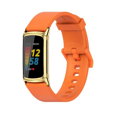 FitBit Charge 5 & 6 Extra weiches Silikonband - Orange