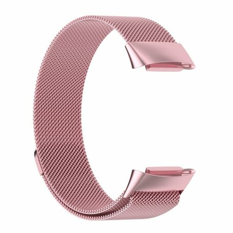 Milanaise-Armband - Rose pink - Geeignet für FitBit Charge 5 & 6
