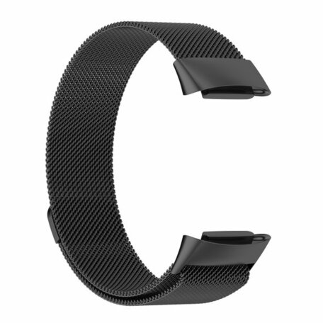 Milanaise-Armband - Schwarz - Geeignet für FitBit Charge 5 & 6