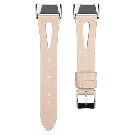 Fitbit Charge 5 & 6 Armband - PU-Leder - Beige
